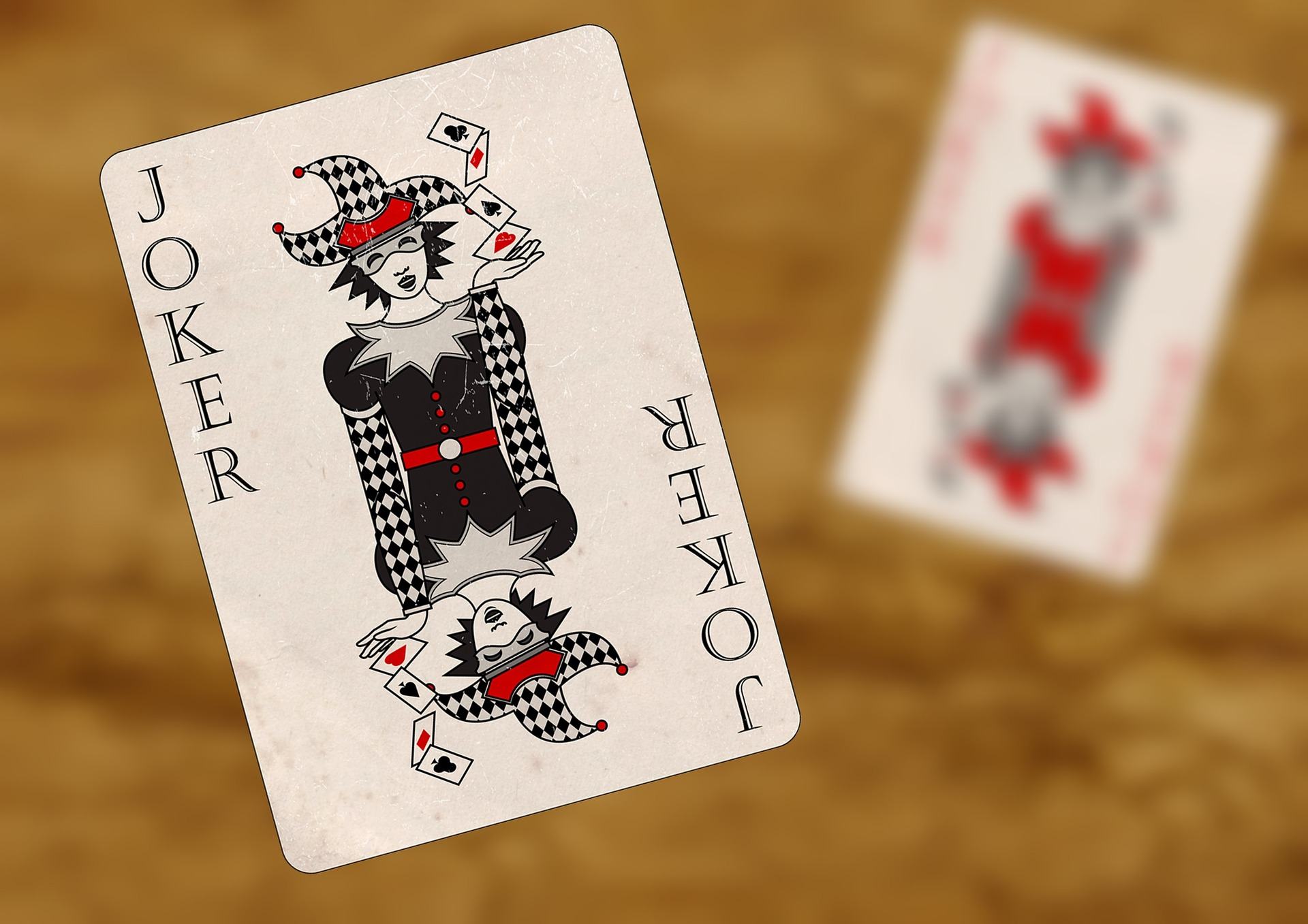 Eine Joker Spielkarte
